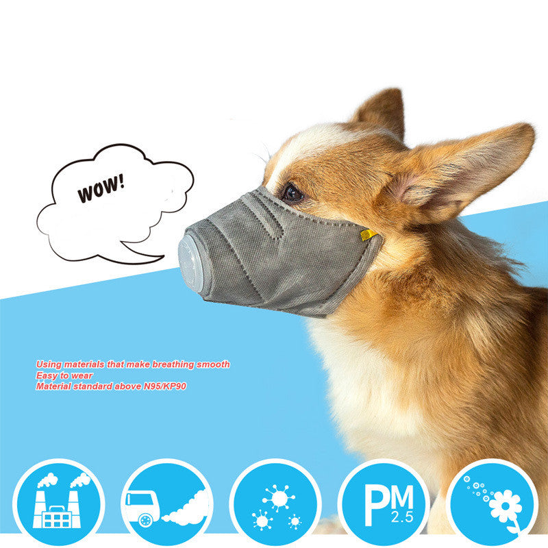 Dogs Anti-fog Haze Masks Anti Dust Gas Pollution Muzzle Pets Gym From House