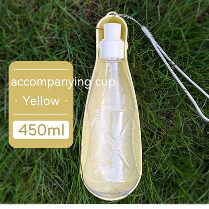 Water Cup Outdoor Portable Folding Dog Water Bottle Pets dealsniper-net Yellow 450ml