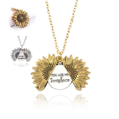 You Are My Sunshine Sunflower Necklace Women Men Women dealsniper-net