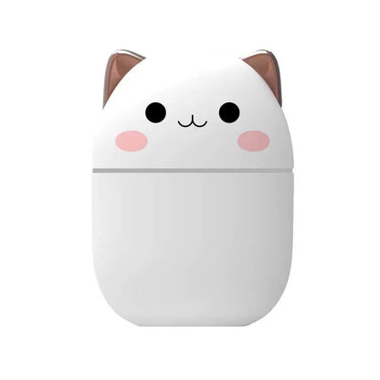 Mini Humidifier New Cute Pet Desktop Office Home Decor Gym From House A301 Ivory White Without filter element