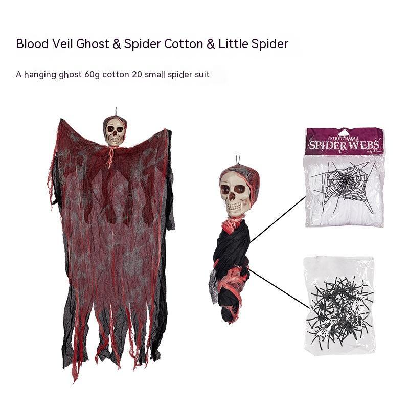 Halloween Hanging Ghost Pendant Dyed Blood Horror Skull Holidays DealSniper.net Blood Yarn Ghost Suit