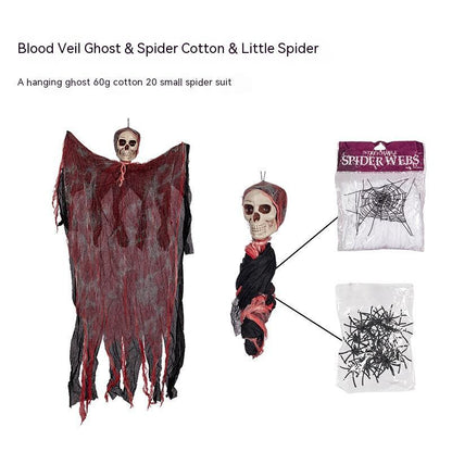 Halloween Hanging Ghost Pendant Dyed Blood Horror Skull Holidays DealSniper.net Blood Yarn Ghost Suit