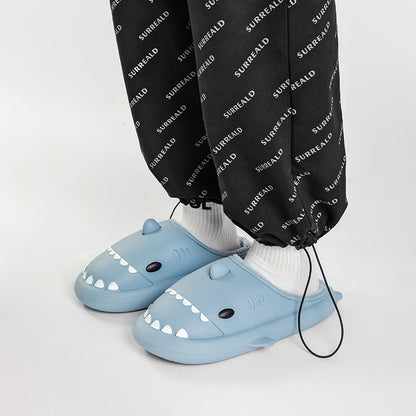 Cartoon Shark Shoes Home Slippers EVA Lovers Slippers Kids dealsniper-net Haze blue couple 36to37