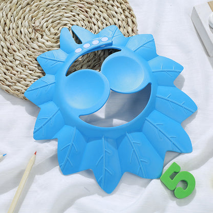 Baby Waterproof Ear Protection Shower Hat Kids DealSniper.net Blue Maple Leaf Shower Cap