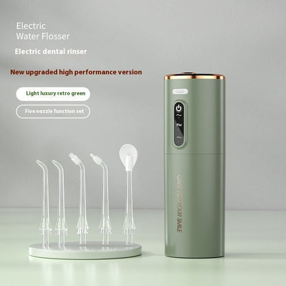 Home Water Toothpick Oral Irrigator Electric Washing Artifact Health DealSniper.net Green Boxed