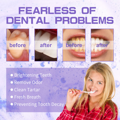 Purple Tooth Whitening Toothpaste Brightens Teeth