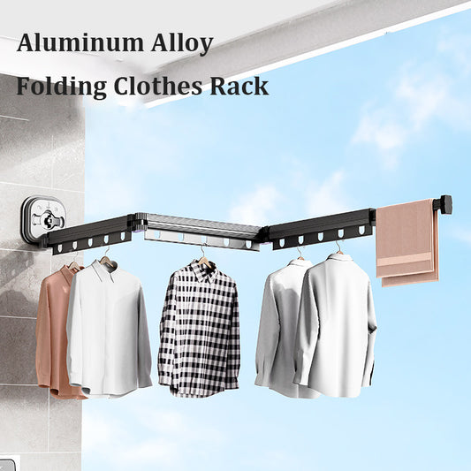 Suction Cup Folding Clothes Hanger Indoor Home Balcony House dealsniper-net