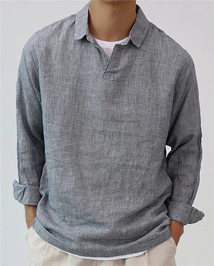 New Fashion Men's Pullover Shirt Solid Color Long Sleeve Men Gym From House Gray 2XL