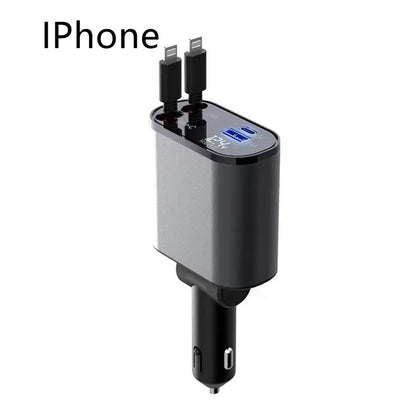 Metal Car Charger 100W Super Fast Charging Car Cigarette Vehicle DealSniper.net AppleandApple 100W