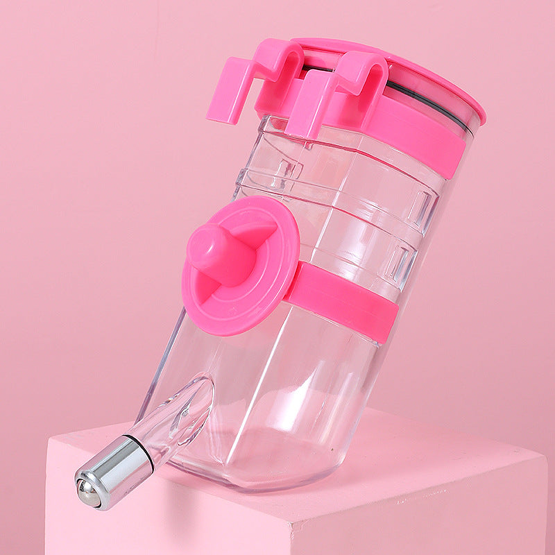 No Drip Dog Kennel Water Bottle Dispenser For Crate Pets Gym From House Pink