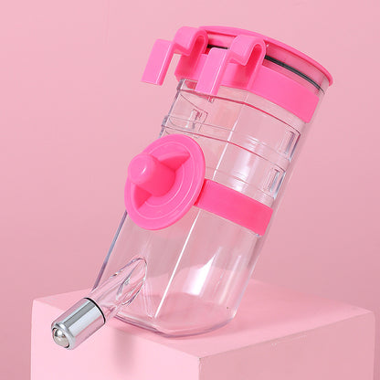 No Drip Dog Kennel Water Bottle Dispenser For Crate Pets Gym From House Pink