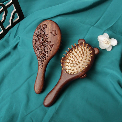 Airbag Massage Comb Large Wooden For Women Only Beauty DealSniper.net