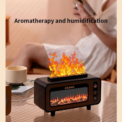 New Design Ultrasonic Flame Humidifier Simulated Fireplace House DealSniper.net
