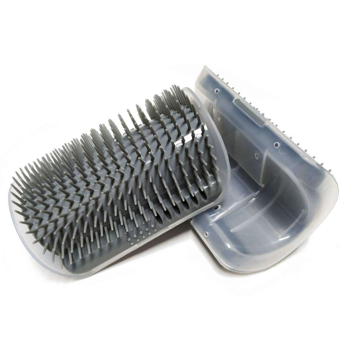 Cat Self Groomer Arch Self Cleaning Slicker Brush Upgraded Cat Brushes Pets Gym From House Are gray