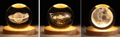 Luminous Starry Sky And Planets Moon Moon Crystal Ball Night Lamp