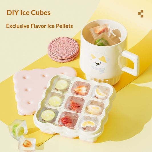 Creative Cookie-shaped Ice Cube Tray Mold Plastic Ice Mold Kitchen Gym From House