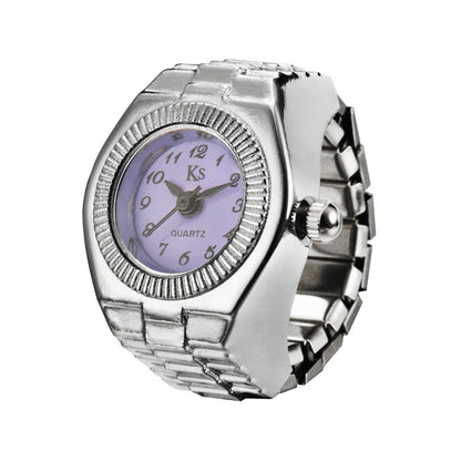 Simple All-Match Ring Watch Alloy Creative Watch Jewelry DealSniper.net Purple