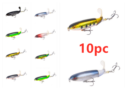 Road Sub-bait Propeller Tractor Hard Bait Floating Water Pencil Lure Bait Outdoor dealsniper-net 10 pc