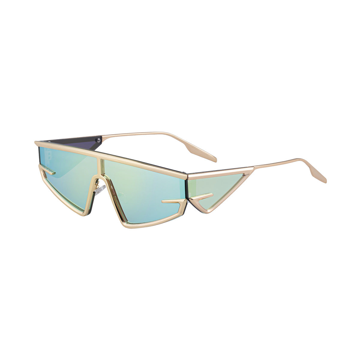 New European And American Fashion Cat-Eye Sunglasses Men Gym From House C8 bright gold plated film