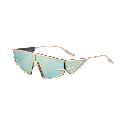 New European And American Fashion Cat-Eye Sunglasses Men Gym From House C8 bright gold plated film