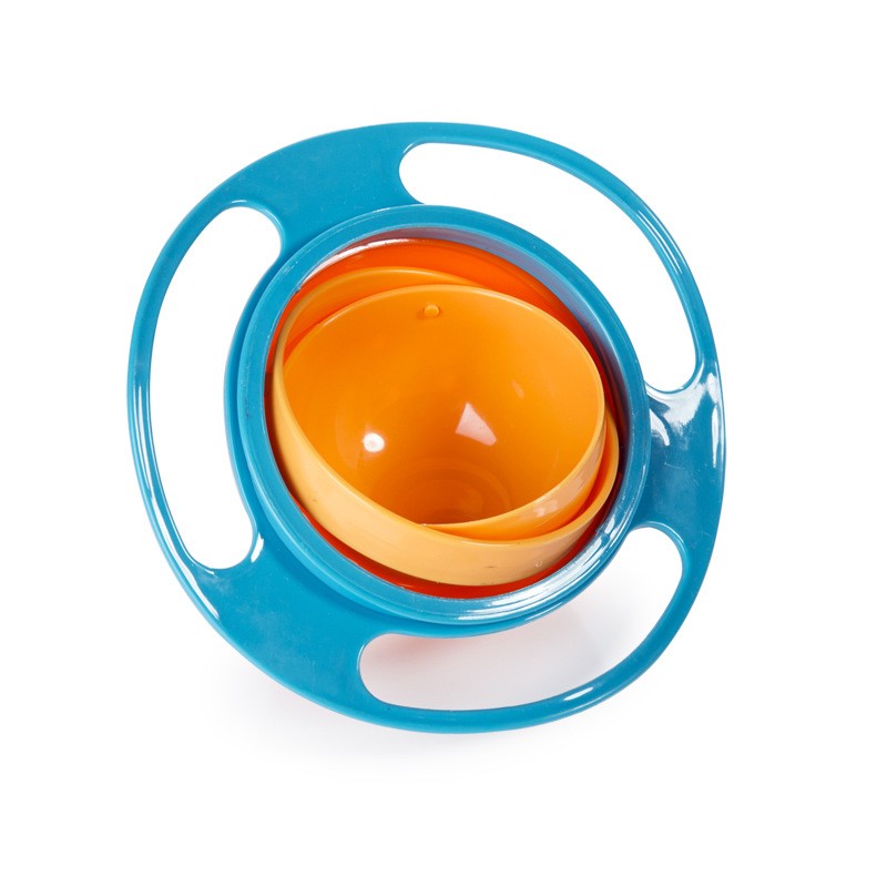360 Rotate Universal Spill-proof Bowl Dishes kids toys DealSniper.net Blue 1pc