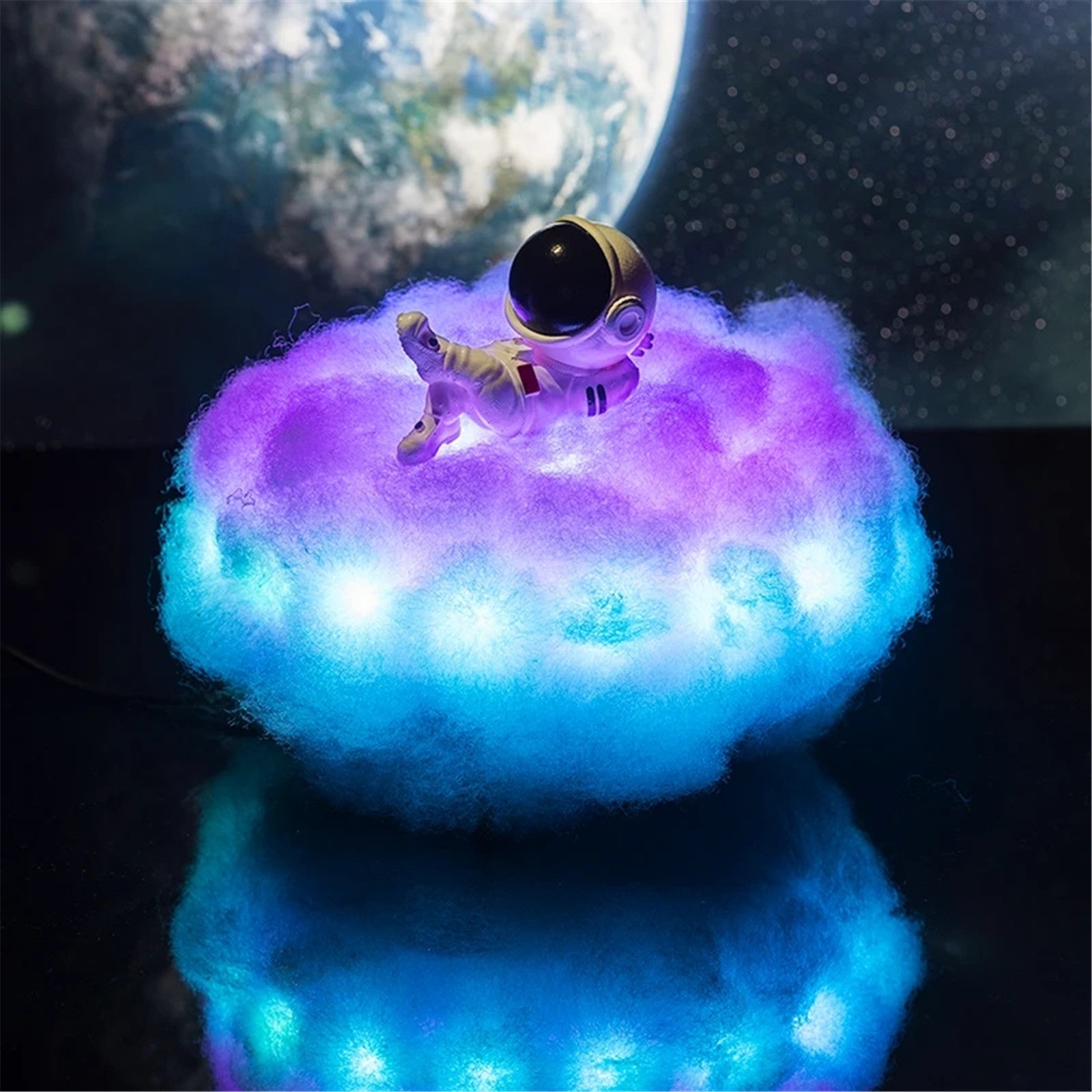 LED Colorful Clouds Astronaut Lamp With Rainbow Lamp Home Decor dealsniper-net