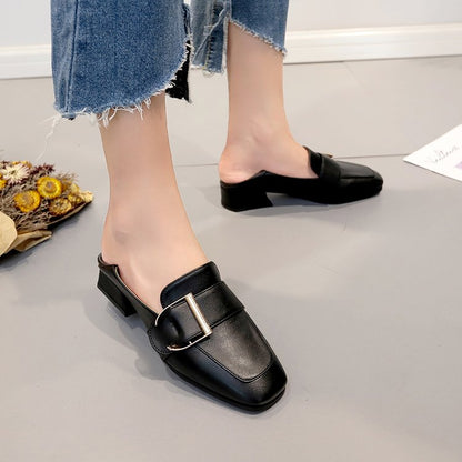Spring flats single-toe shoes women loafer shoes students Women DealSniper.net Black 34