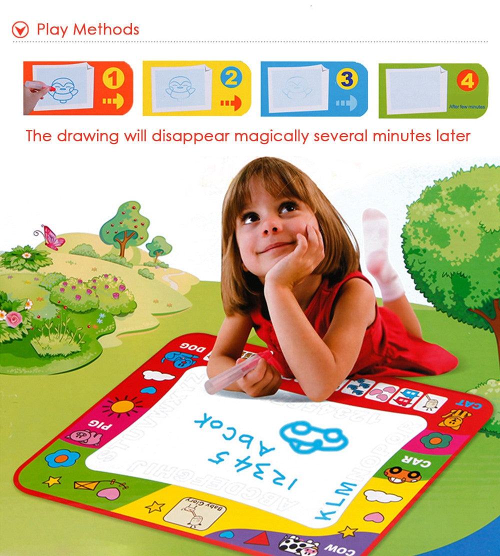 80 x 60cm Baby Kids Add Water with Magic Pen Doodle Painting Hobby dealsniper-net