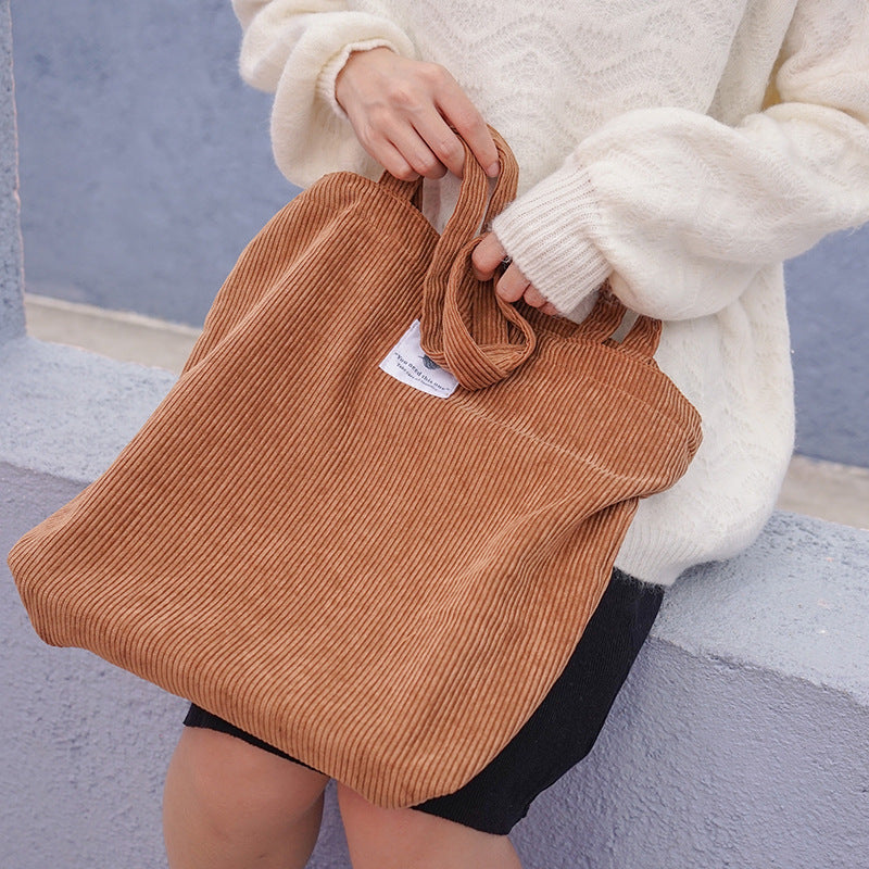 Corduroy shoulder bag Women DealSniper.net Brown
