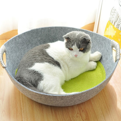 Pet Perch Cat Scratcher Bed House Pets dealsniper-net Light grey pan helmet