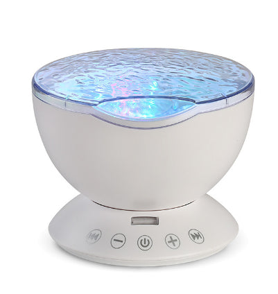 Ocean Wave Projector LED Night Light Remote Control Gadgets dealsniper-net White upgraded version