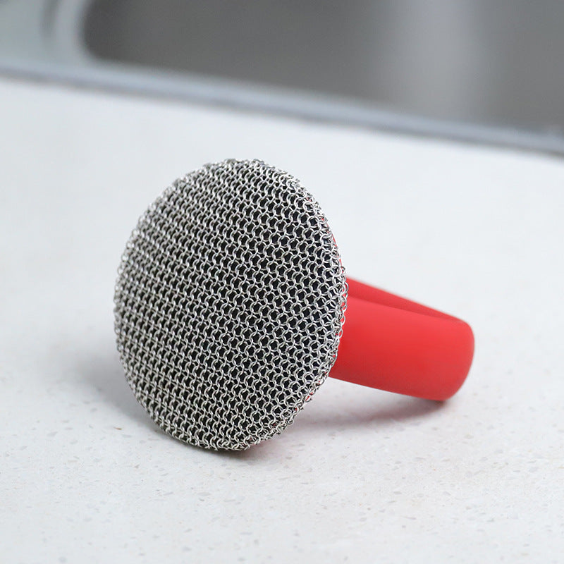 Cast Iron Scrubber 316 Stainless Steel Cast Iron Scrubber Kitchen DealSniper.net Red