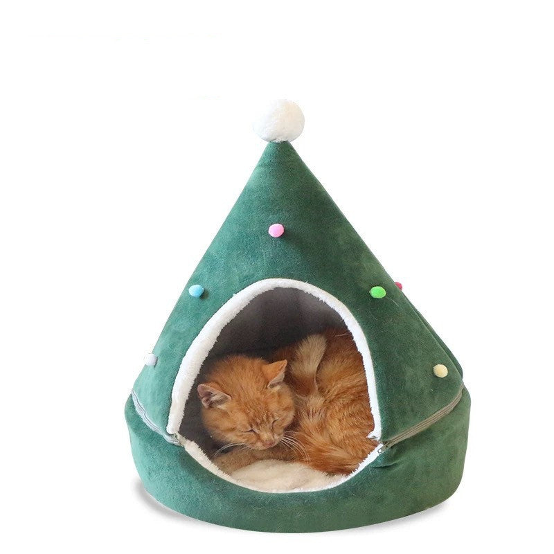 Christmas tree cat litter