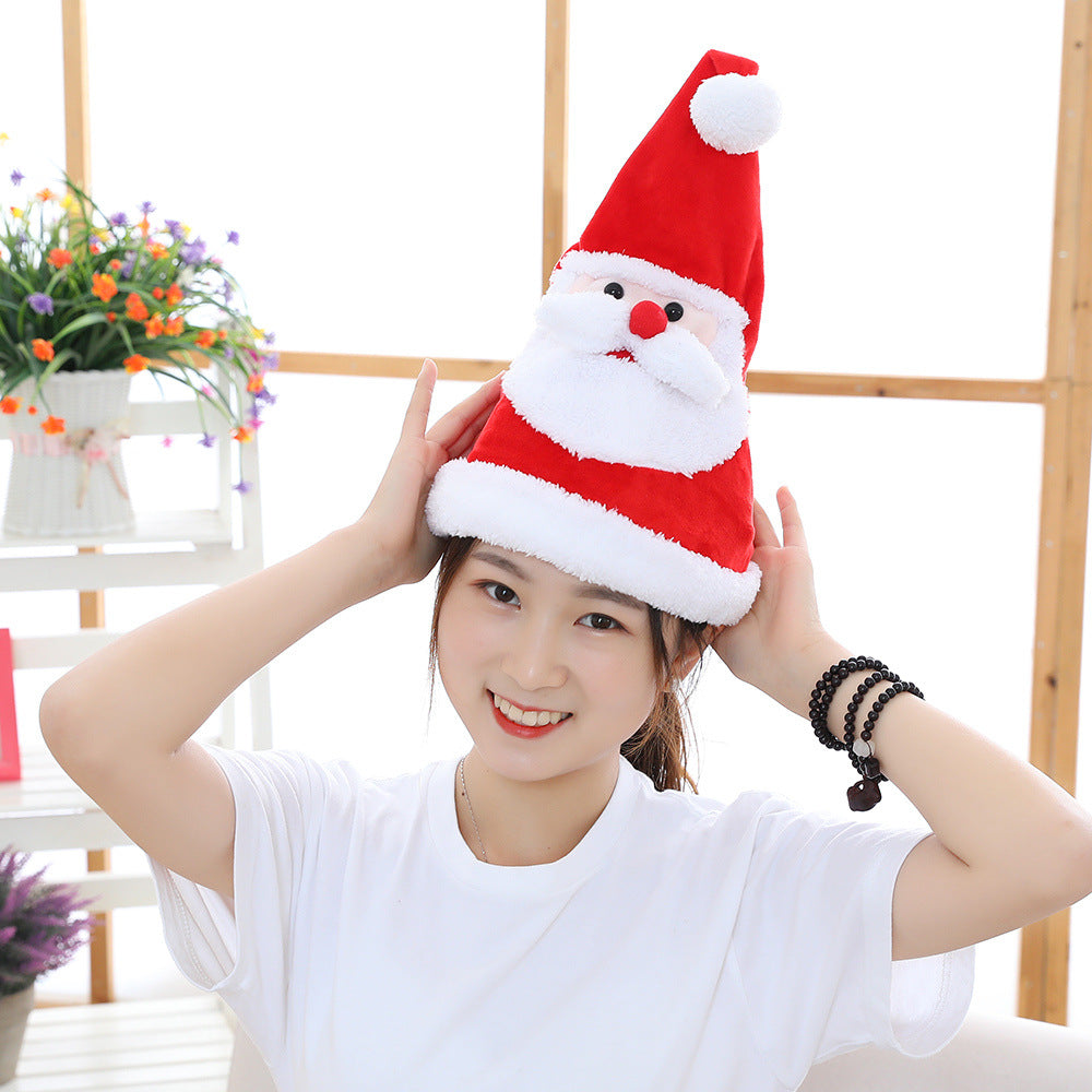 Electric Christmas Hat Santa Hat with Light Sing