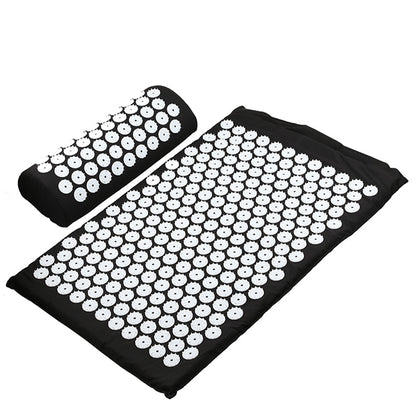 Fitness Yoga Acupuncture Mat Acupuncture Pillow Storage Bag Sports Gym From House Black 2PCS