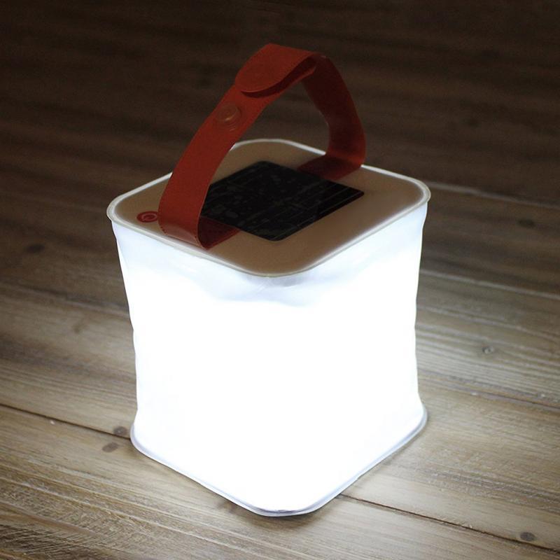 New LED Lantern Solar Collapsible Camp Flashlight Torch Light Outdoor DealSniper.net White
