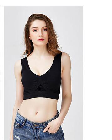 No steel ring hollow vent hole sports bra yoga Women DealSniper.net 3 pcs Black 5XL