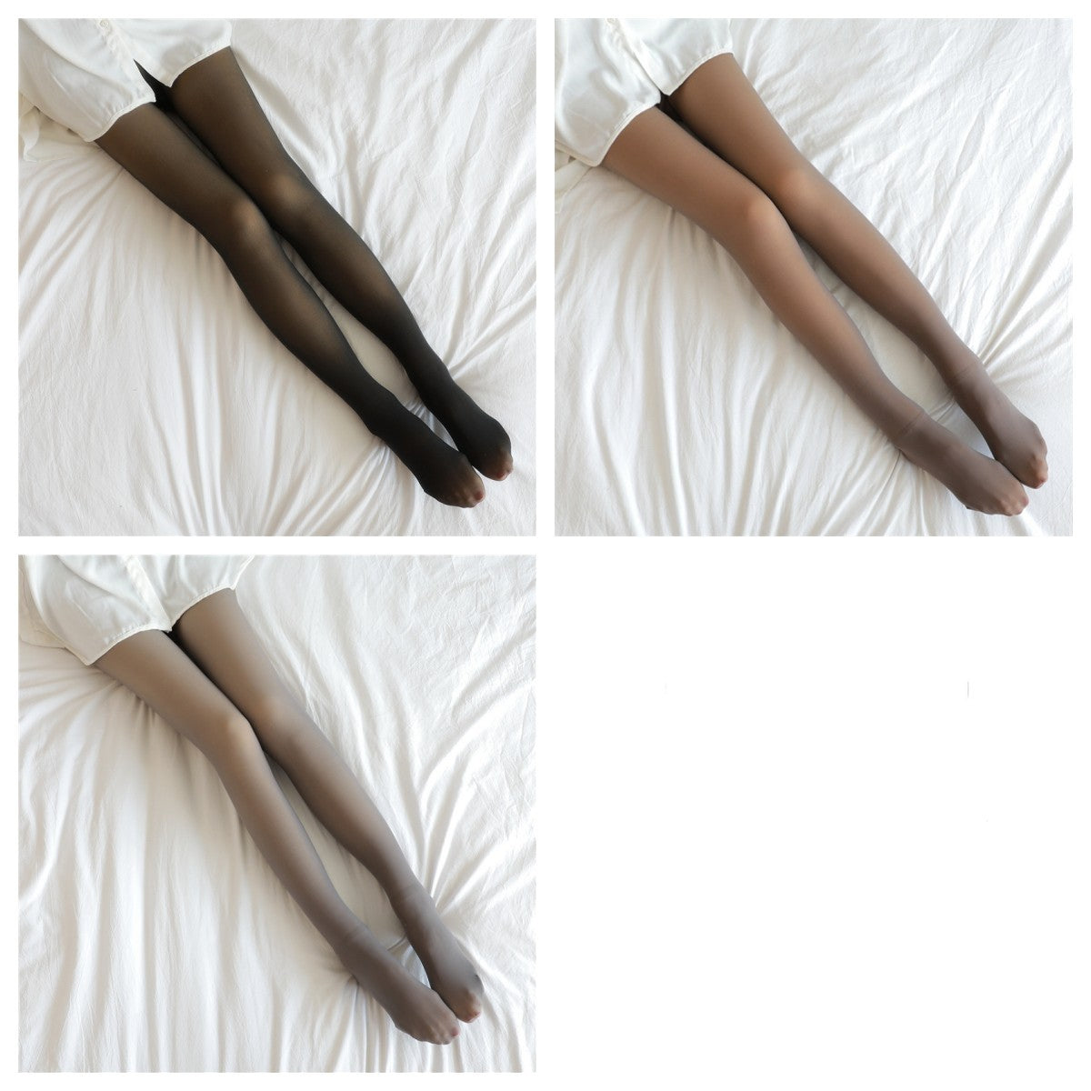 Fake Translucent Plus Size Leggings Fleece Lined Tights Fall And Winter Women null 3pcs set with feet 220g fleece and thickened