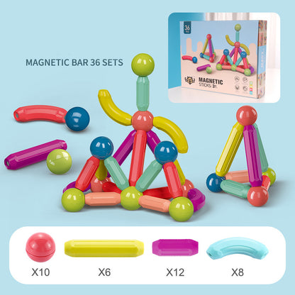 Baby Toys Magnetic Stick Building Blocks Game Magnets Children Set Kids Gym From House 36pcs