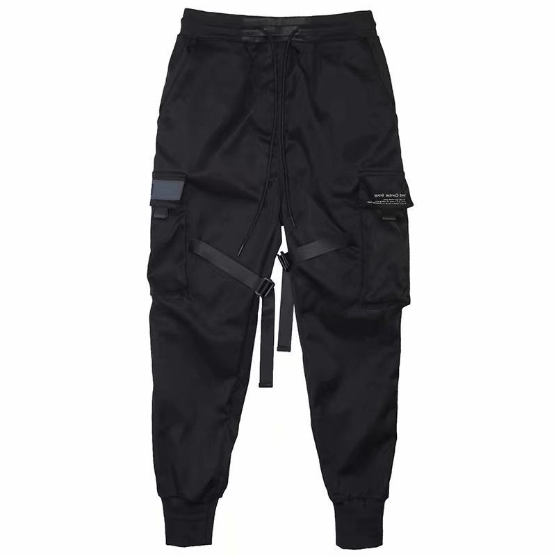 Ribbons Harem Joggers Men Cargo Pants Streetwear Hip Hop Men dealsniper-net