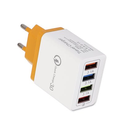 USB Charger Quick Charge 3.0 4 Phone Adapter Electronics DealSniper.net EU Orange Q1pc