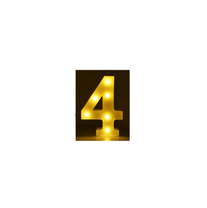 Luminous LED Letter Number Night Light English Alphabet Number Home Decor DealSniper.net Always lit 4 Style