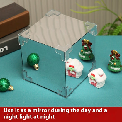 Christmas DIY Decorations Mirror And LED Cube Lamp