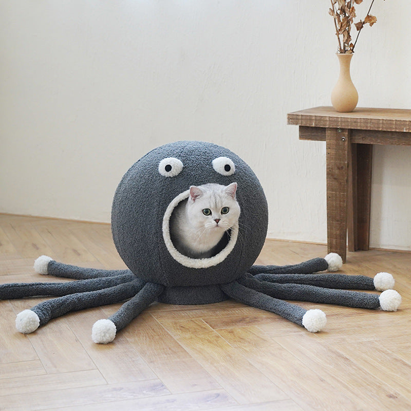 Pet Deep Sleep Cartoon Plush Nest Pets Gym From House