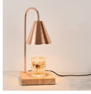 Log Aromatherapy Melting Wax Lamp Candle Essential Oil Home Decor dealsniper-net Log and rose gold lampshade UK