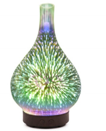 3D Glass Aroma Diffuser Colorful Lamp Humidifier Night Light Home Decor dealsniper-net