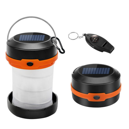 Collapsible LED Solar Camping Lights With Free Whistle