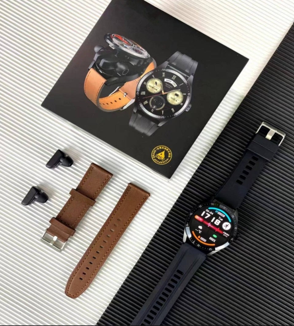 2 In 1 HI-FI Wireless Earphones Men Smart Watch Jewelry Gym From House