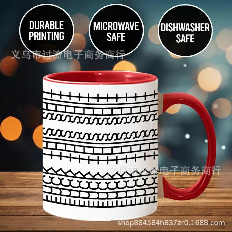 Ceramic Kitchen Coffee Cup Decoration Kitchen DealSniper.net Red As Shown In The Figure