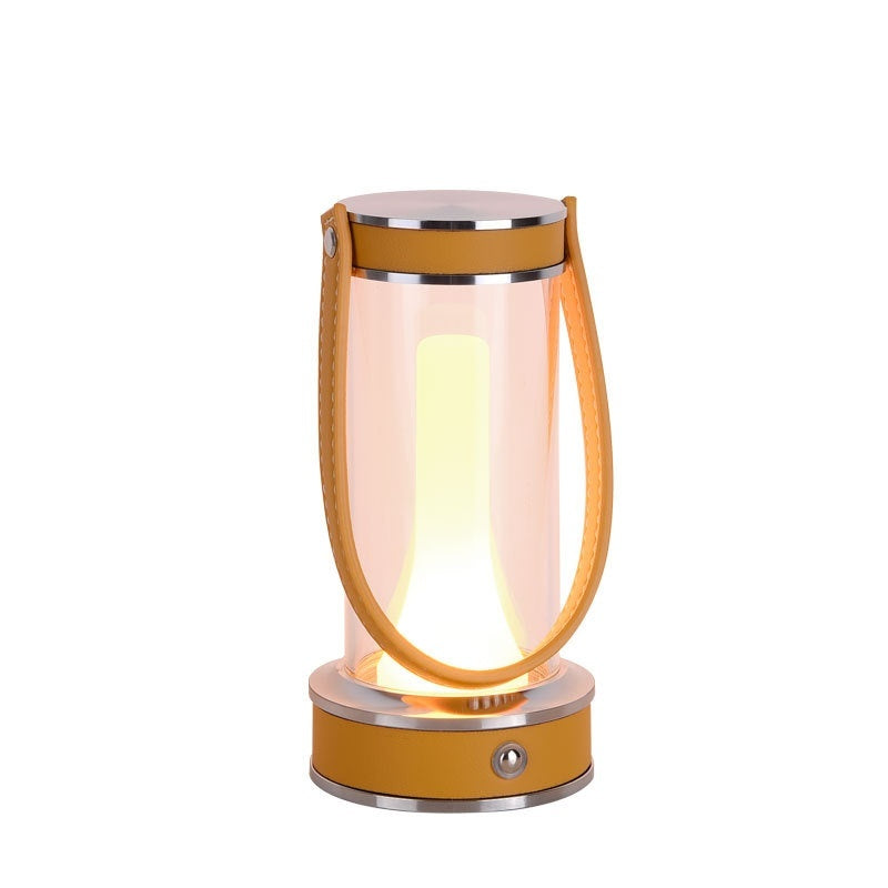 Creative Rechargeable Atmosphere Camping Leather Portable Table Lamp Home Decor Gym From House